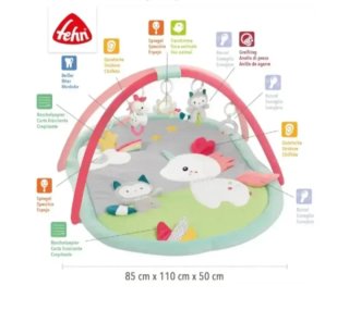 Manta de juego para bebés con 5 juguetes