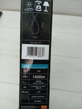 Lampara de pared de una luz 9W EGLO LED