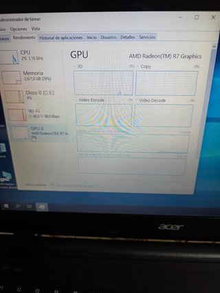 Ordenador portátil Acer AMD Radeon R7 M265, 8RAM
