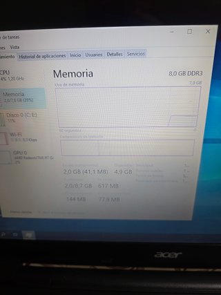 Ordenador portátil Acer AMD Radeon R7 M265, 8RAM