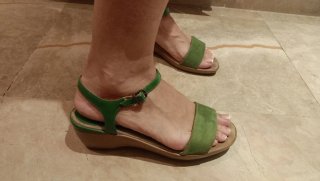 Sandalias verdes