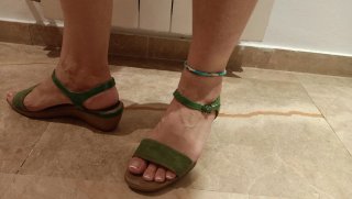 Sandalias verdes