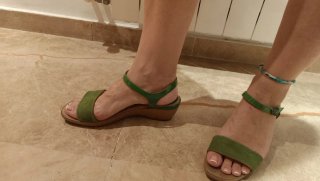 Sandalias verdes