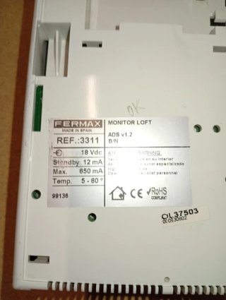 Monitor Fermax 3311 Blanco