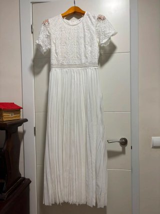 Vestido de fiesta blanco encaje
