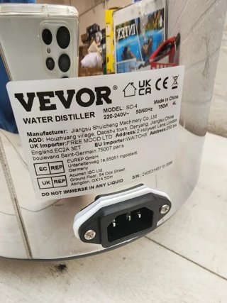 Destilador de  agua Vevor 4L