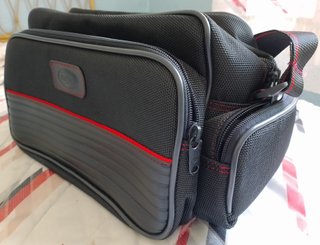 Juego Maletas Vintage 90s Negro/Rojo