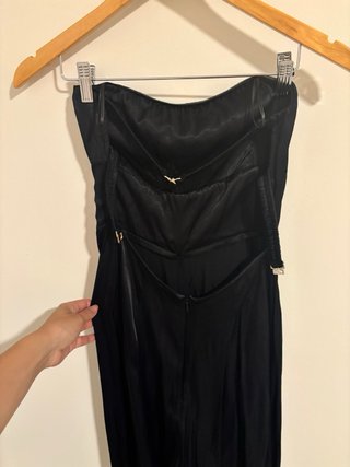 Mono Zara Satén Negro