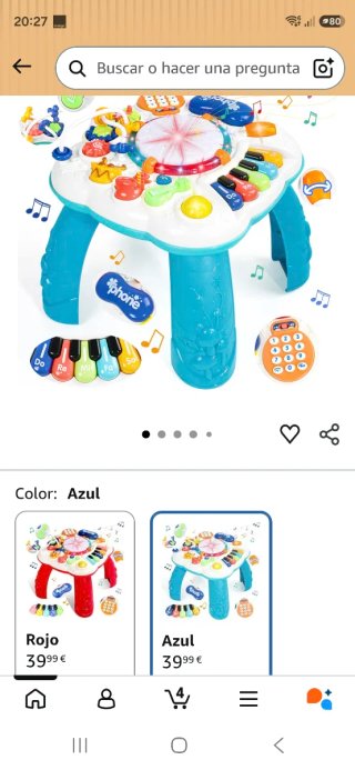 Mesa de actividades musical para bebés