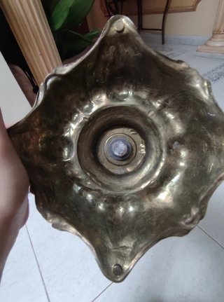 Candelabros y reloj de bronce macizo Art Nouveau