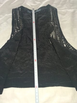 Chaleco Zara fiesta lentejuelas negro talla M