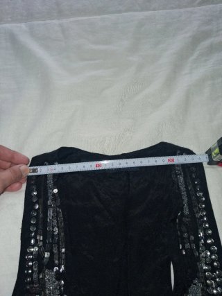 Chaleco Zara fiesta lentejuelas negro talla M