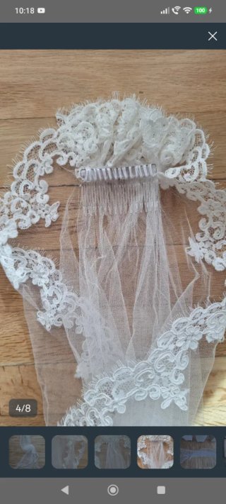 Velo de Novia Rosa Clará con Blonda