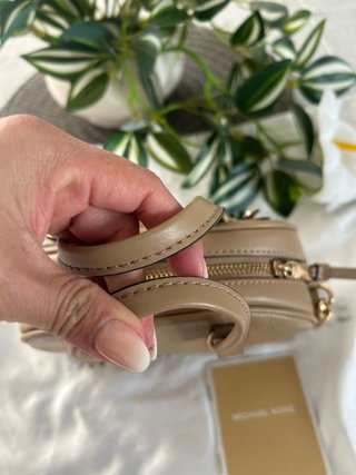 Bolso Michael Kors Beige Dorado Cadena