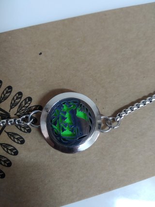Pulsera de cadena "aromaterapia" (gato y flores)