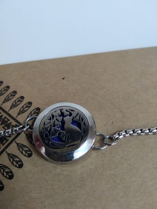 Pulsera de cadena "aromaterapia" (gato y flores)