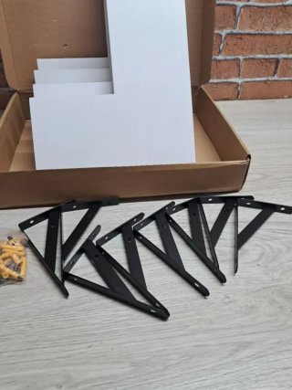 Juego de 4 estantes de esquina flotantes de pared