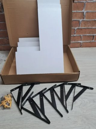 Juego de 4 estantes de esquina flotantes de pared