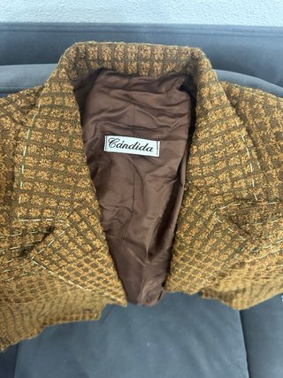 Chaqueta cuadros marrón Candida