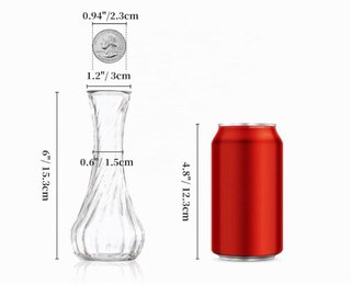 17 jarrones pequeños de cristal