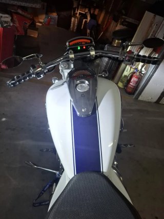 Moto Cruiser Blanca