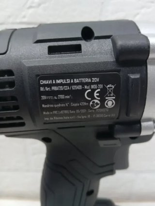Ribimex Llave de Impacto a batería 20 V-4.0 Ah
