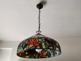 Lámpara colgante Tiffany floral