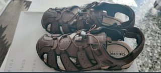 Sandalias Geox Talla 40 Marrón/Negro NUEVO.!!