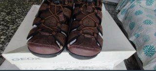 Sandalias Geox Talla 40 Marrón/Negro NUEVO.!!