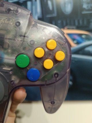 Mando Nintendo 64 Morado Transparente