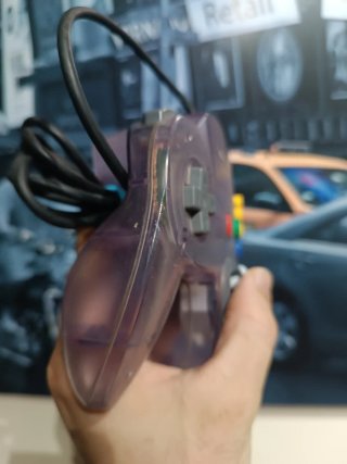 Mando Nintendo 64 Morado Transparente