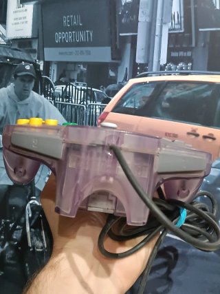 Mando Nintendo 64 Morado Transparente