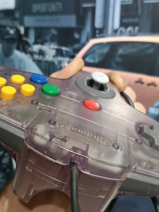 Mando Nintendo 64 Morado Transparente