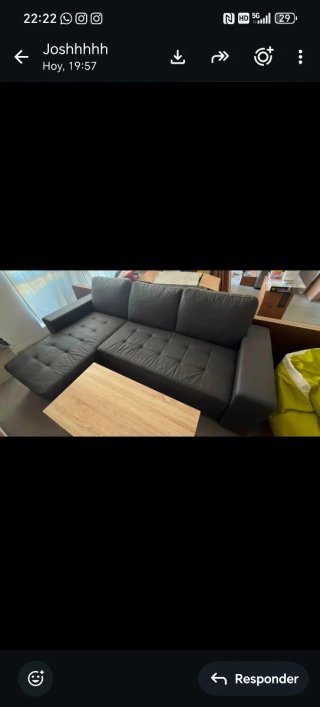 Sofá seccional de piel súper cómodo