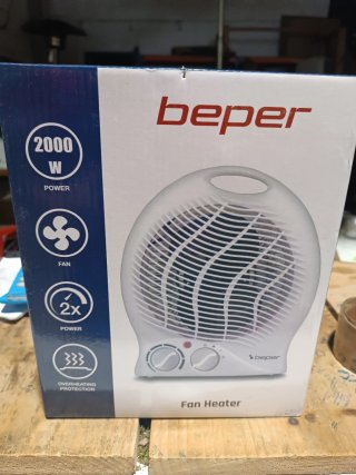Ventilador Calefactor Eléctrico Blanco