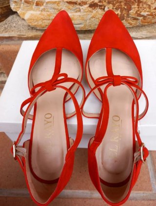 Zapatos de tacón rojos El Rayo T-39