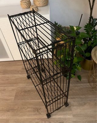 Estantería metálica negra 3 baldas