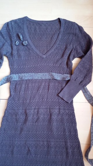 Vestido de punto marrón