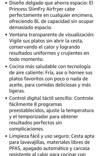 Freidora de Aire Princess 8L SlimFry Precintada