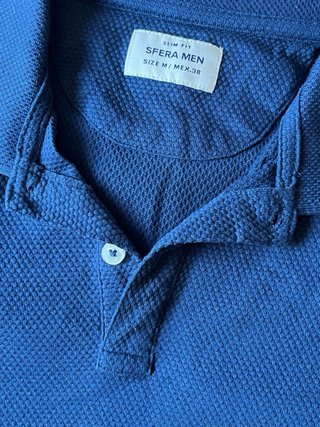 Polo Sfera Piqué Azul Talla M