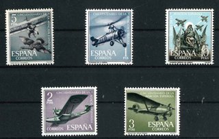 Aviación Española 1961. Edfil 1401/05  R46.3