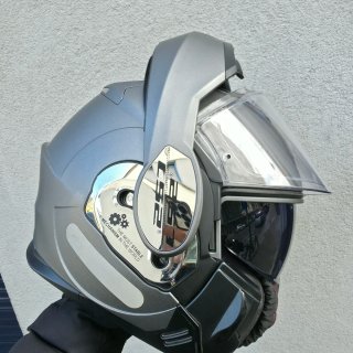 Casco modular moto gris