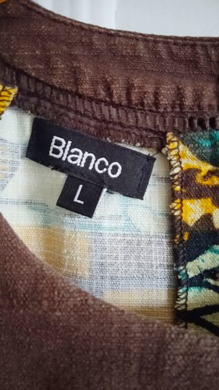 Vestido estampado étnico L