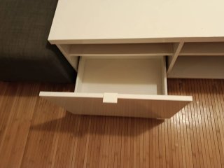 Mueble TV IKEA BYÅS Blanco Alto Brillo