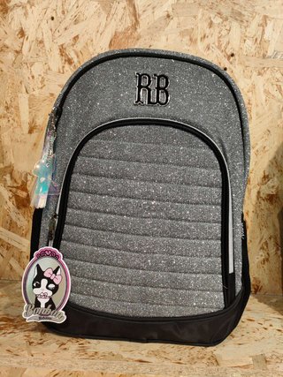 RB Mochila Glitter Beige/Plata