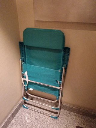 Sillón plegable playa/piscina azul