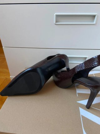 Sandalias Zara ,Marrones, Piel Serpiente