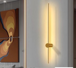 Pack 3 Apliques LED Lineal Dorado 100cm