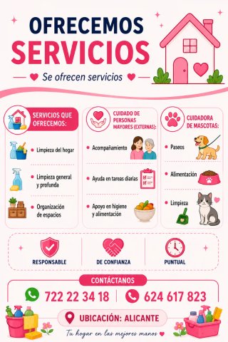 Ofrecemos servicios a domicilio