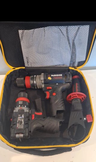 Pack Taladro Parkside 12V Percusión 80nm/45nm